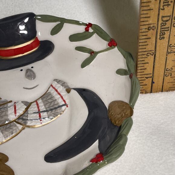 Fitz and Floyd Mistletoe Merriment Snack Plate - Picture 5 of 5